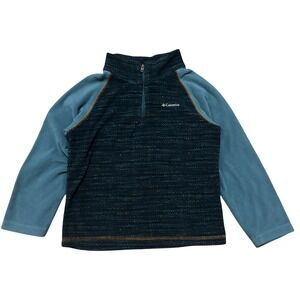 Columbia Jacket 4T Kids Blue 1/4 Zip Fleece Pullover Mock Neck Sweater 4T Boys